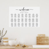 Leyton Modern Minimal 24 Poster de table (Cuisine)