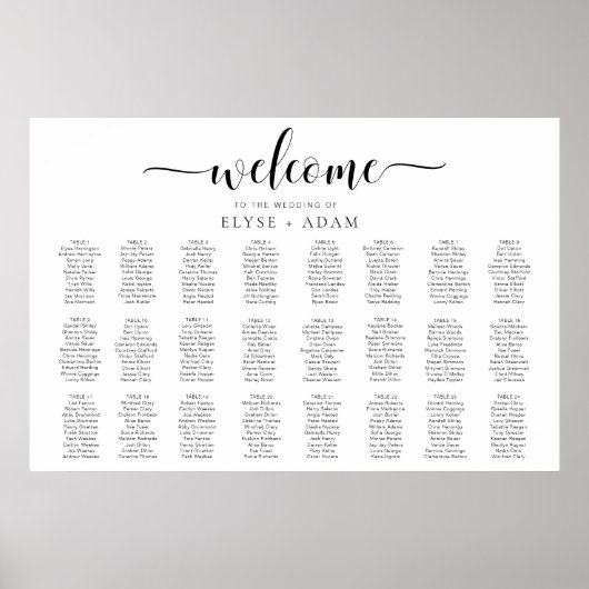 Leyton Modern Minimal 24 Poster de table (Devant)