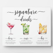 Leyton Modern Minimal Signature Drinken Sign Fotoplaat (Voorkant)