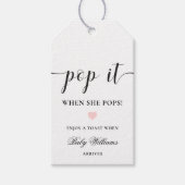 Leyton Modern Minimale Pop Het Label Champagne Cadeaulabel (Voorkant)