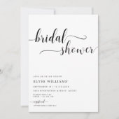 Leyton Moderne Minimale Nuptiale Douche Invitation (Devant)