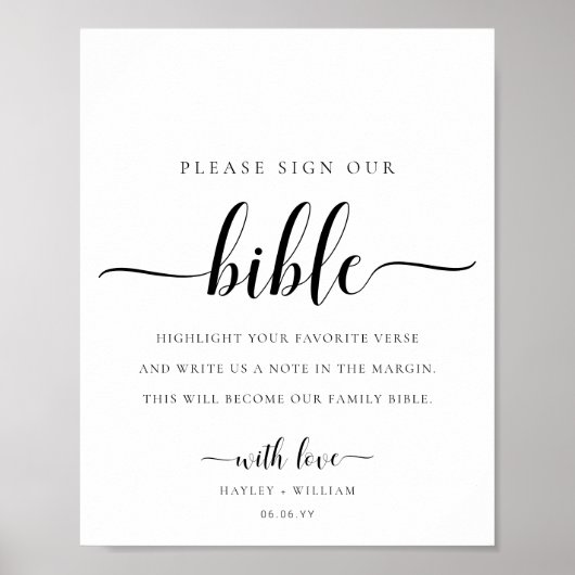 Leyton Signer Notre Bible Mariage Livre d'or (Devant)