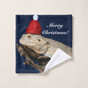 Lézard Dragon Porté Personnalisé - Santa Hat