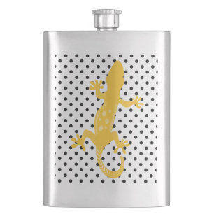Lézard Or Polka Noir Blanc Pointe Flacon