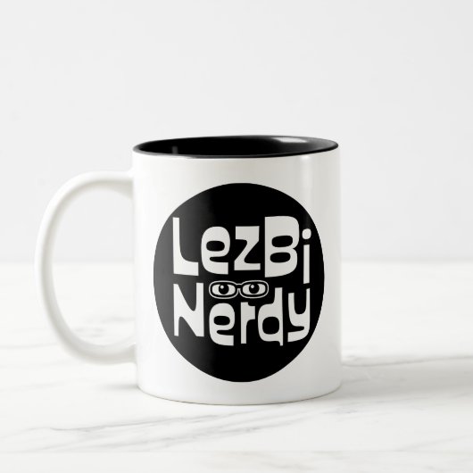 Lezbi Nerdy Mug Deux Tons (Gauche)