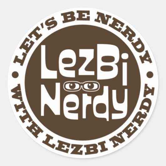 Lezbi Nerdy Sticker (Voorkant)