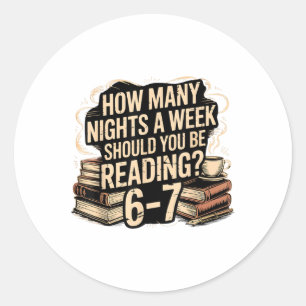 Lezen 67 Meme Engelse leraar Grappig 67 Bibliothec Ronde Sticker