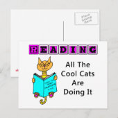 Lezen, alle koude katten doen het briefkaart (Voorkant / Achterkant)