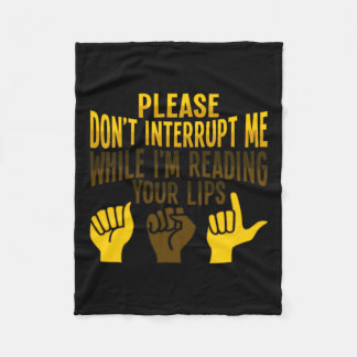 Lezen ASL Handgebaar Doof Gehoorverlies Awarene Fleece Deken