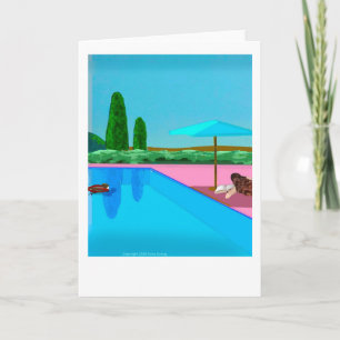 Lezen bij het zwembad kaart