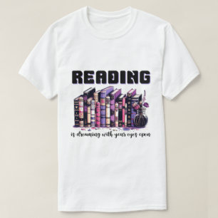 Lezen droomt met open ogen t-shirt