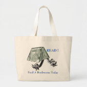 LEZEN! GROTE TOTE BAG (Voorkant)