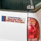 LEZEN HET BILLS Funny Congressional Bumpersticker (Op Truck)