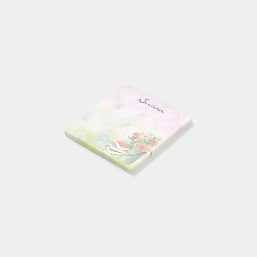 Lezen in de tuinbriefjes post-it® notes (Schuin)