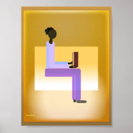 Lezen in venster Licht 2 Poster