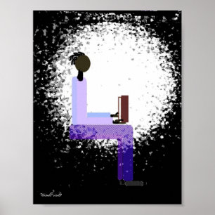Lezen in venster Light Poster