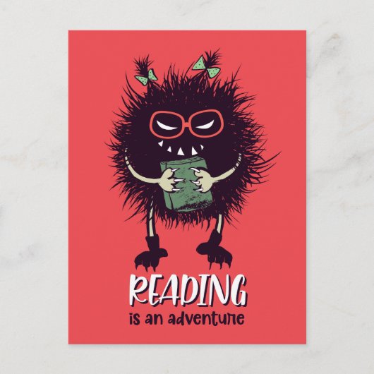 Lezen is avontuurlijk grappig leraar briefkaart (Voorkant)