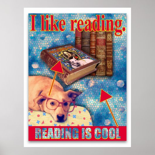 LEZEN IS COOL POSTER (Voorkant)