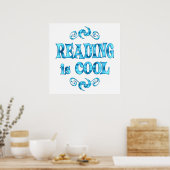Lezen is cool poster (Keuken)