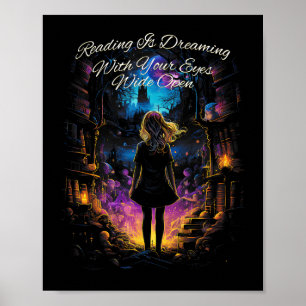 Lezen is dromen met je ogen Open citaatboek Poster