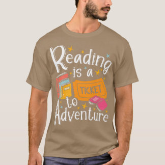 Lezen is een kaartje voor avonturen boeken met ove t-shirt