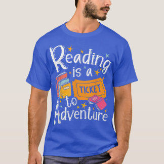 Lezen is een kaartje voor avonturen boeken met ove t-shirt