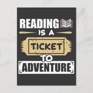 Lezen is een Ticket to Adventure Library Reader Briefkaart