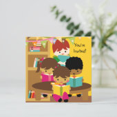 Lezen is Fun Birthday Invitation Kaart (Staand voorkant)