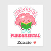 Lezen is fundamenteel! Offertes slepen Sticker (Vel)