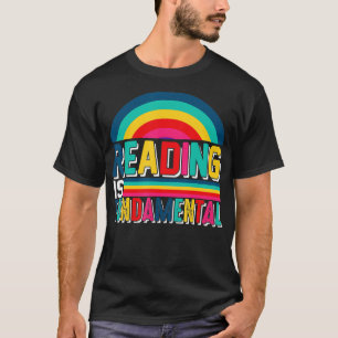 Lezen is fundamentele poëzie-handworm en boekherke t-shirt