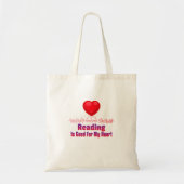 Lezen is goed voor mijn hart tote bag (Voorkant)