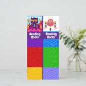 Lezen is leuk, kat, robot bladwijzer kaart (Staand voorkant)