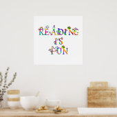 Lezen is leuk poster (Keuken)