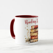 Lezen is licht, boekenliefhebber mok (Voorkant links)