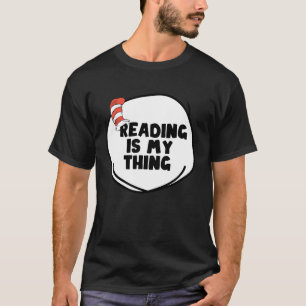 Lezen is mijn ding boekenwurm Lezen boek 1 T-shirt