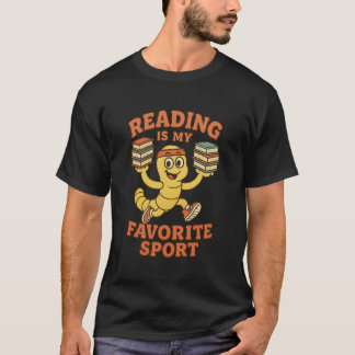 Lezen is mijn favoriete sport Boekenwurm Workout B T-shirt