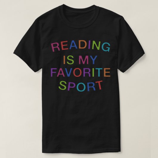 Lezen is mijn favoriete sport Klassieke TShirt (Design voorkant)