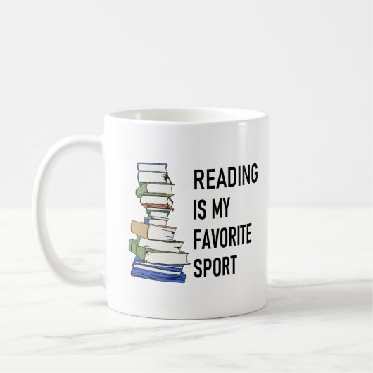 Lezen is mijn favoriete sport koffiemok (Links)