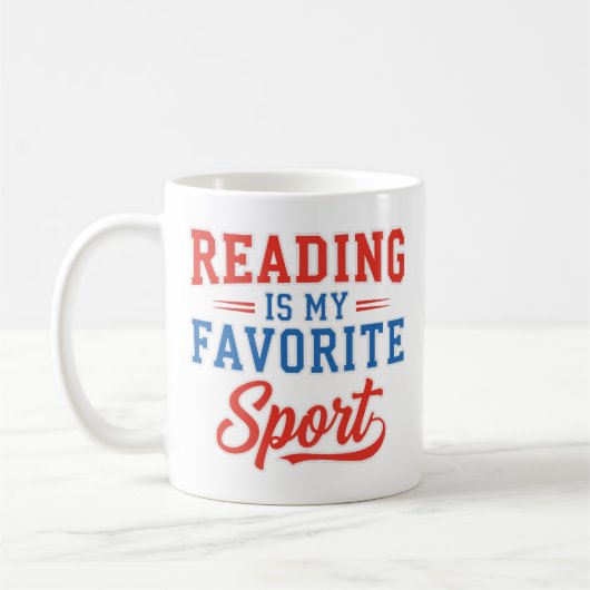 Lezen is mijn favoriete sport koffiemok (Links)