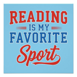 Lezen is mijn favoriete sport perfect poster