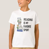Lezen is mijn favoriete sport t-shirt (Voorkant)