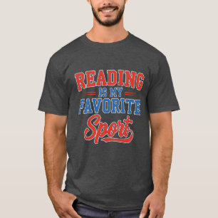Lezen is mijn favoriete sport t-shirt