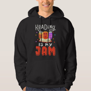 Lezen is mijn jam grappigheid die ik graag boeken  hoodie