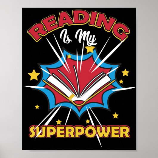 Lezen is mijn Superpower voor lezerapblad Poster (Voorkant)