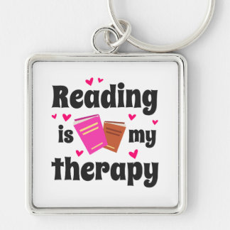 Lezen is mijn therapie ontwerp sleutelhanger