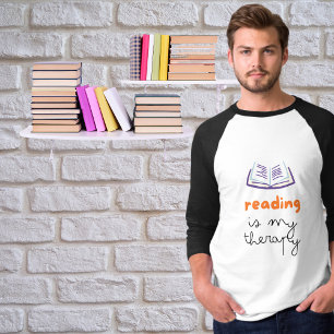 lezen is mijn therapie t-shirt
