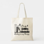 Lezen is mijn therapie tote bag (Achterkant)
