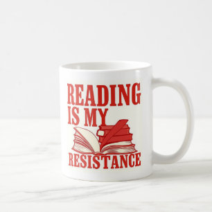 Lezen Is Mijn Verzet Grafisch ontwerp voor boeke Koffiemok