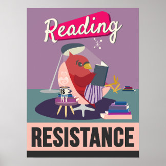 Lezen Is Mijn Verzet – Retro Gestyled Print