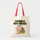 Lezen is moo-velous tote bag (Voorkant)